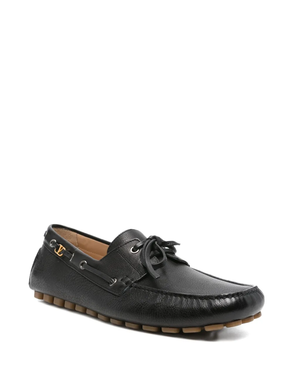 Valentino Garavani Fastaway leren bootschoenen Zwart