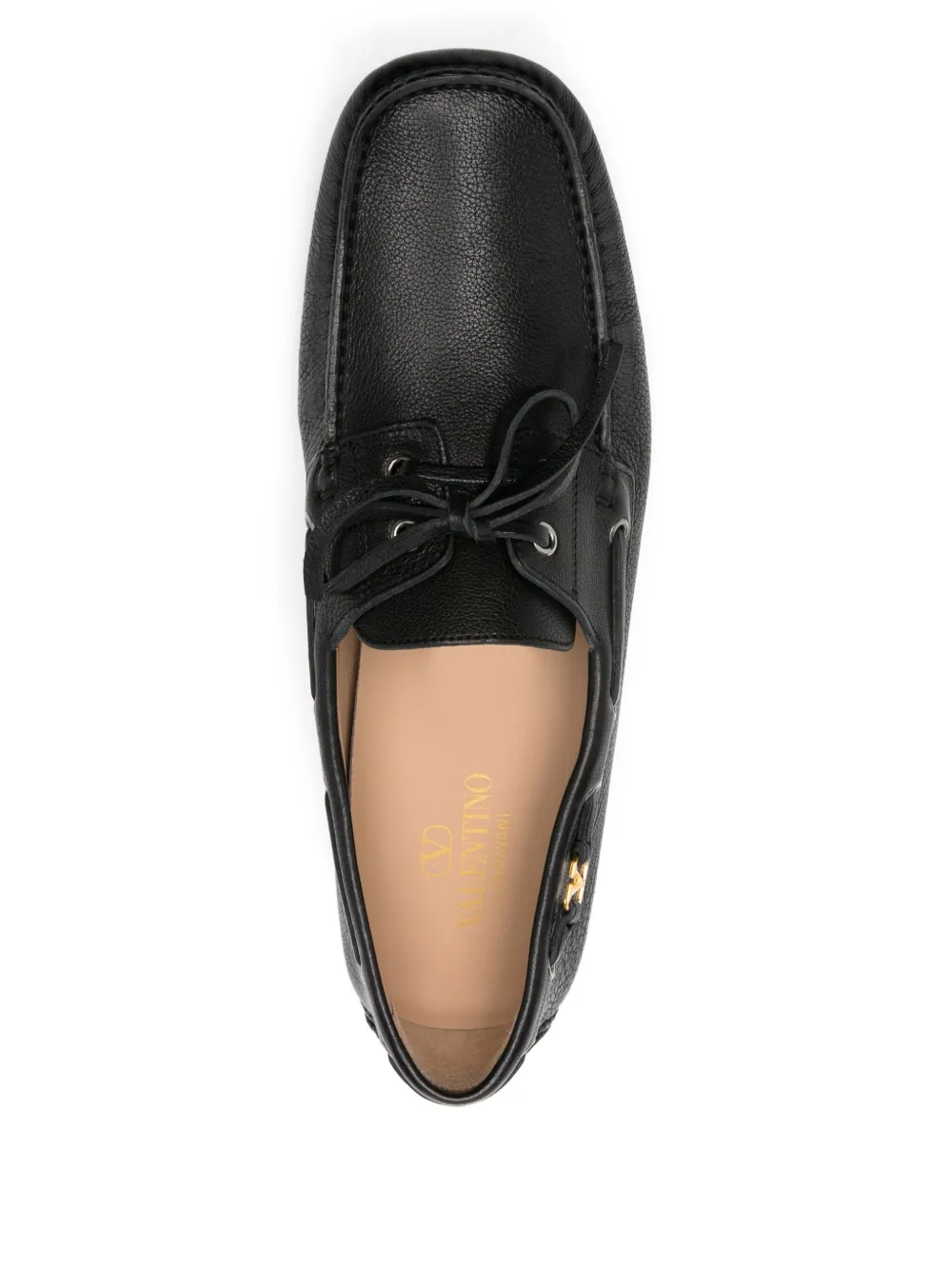 Valentino Garavani Fastaway leren bootschoenen Zwart