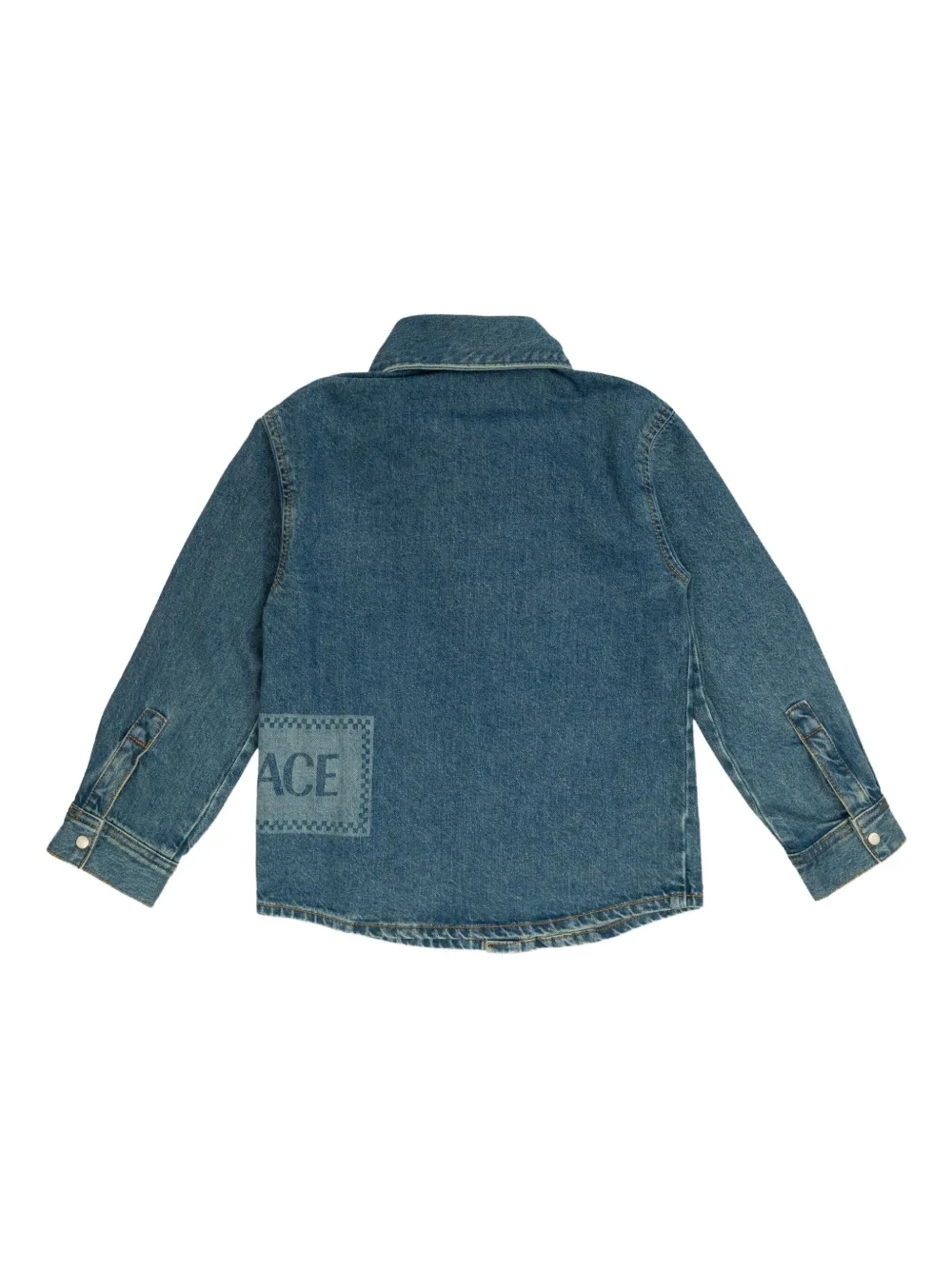 Versace Kids Spijkershirt met logopatch Blauw