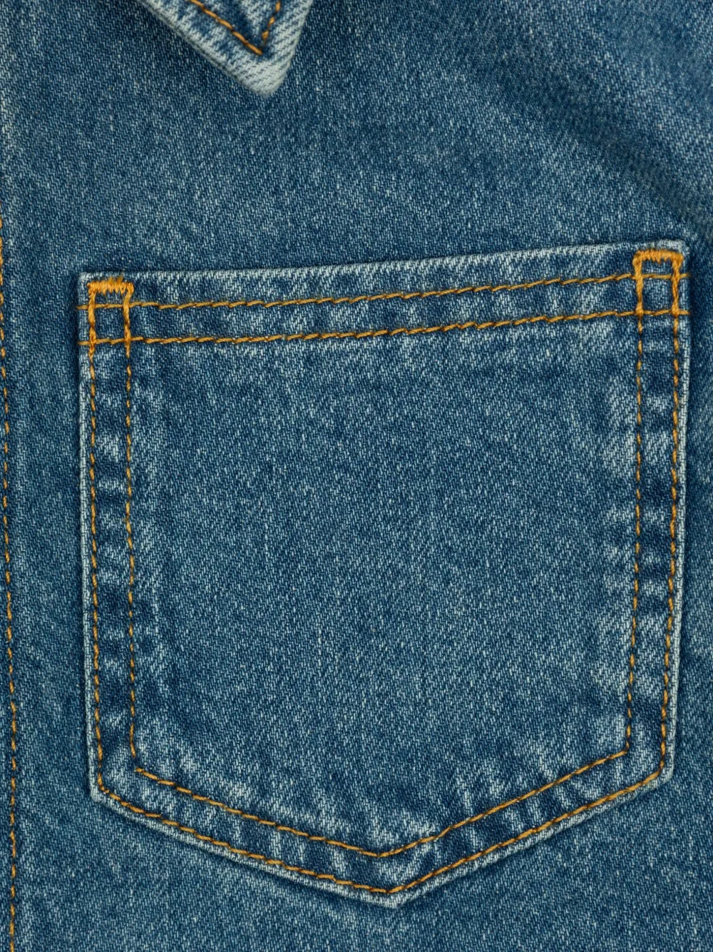 Versace Kids Spijkershirt met logopatch Blauw