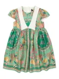 Versace Kids printed tulle dress - Green