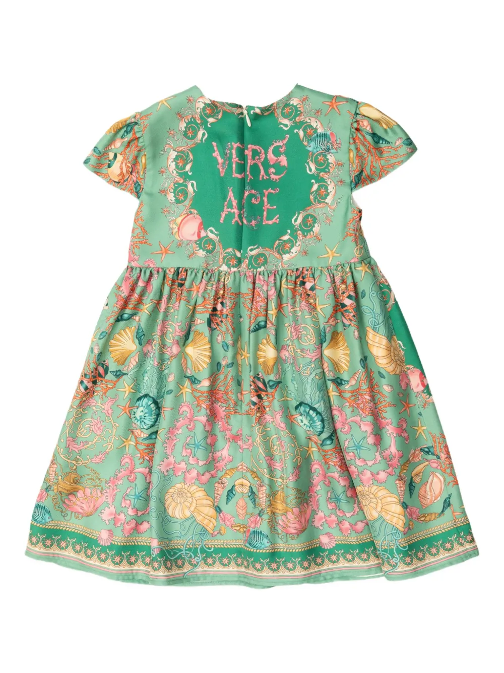 Versace Kids Jurk met print Groen