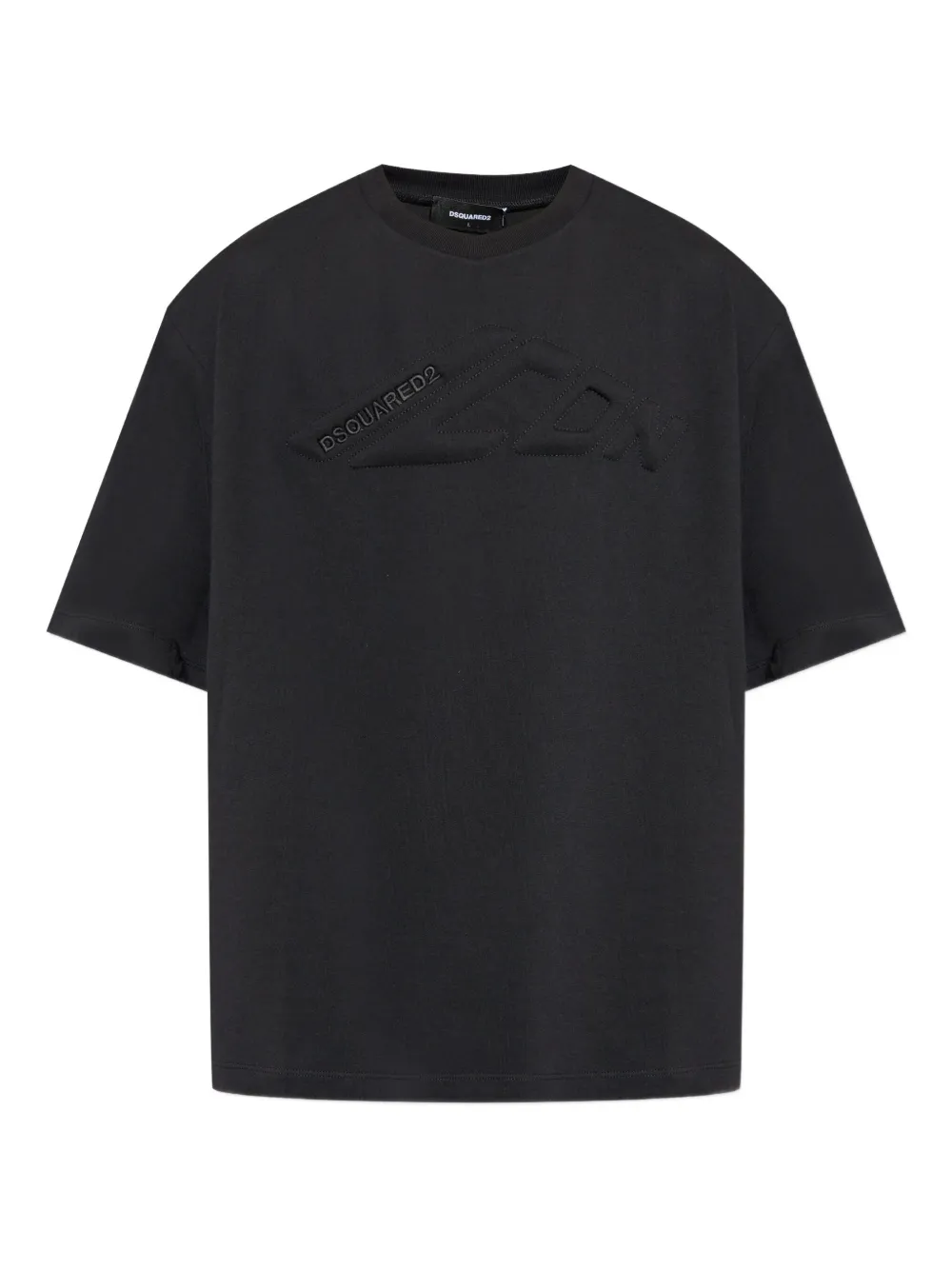DSQUARED2 Icon logo-embroidered T-shirt Zwart