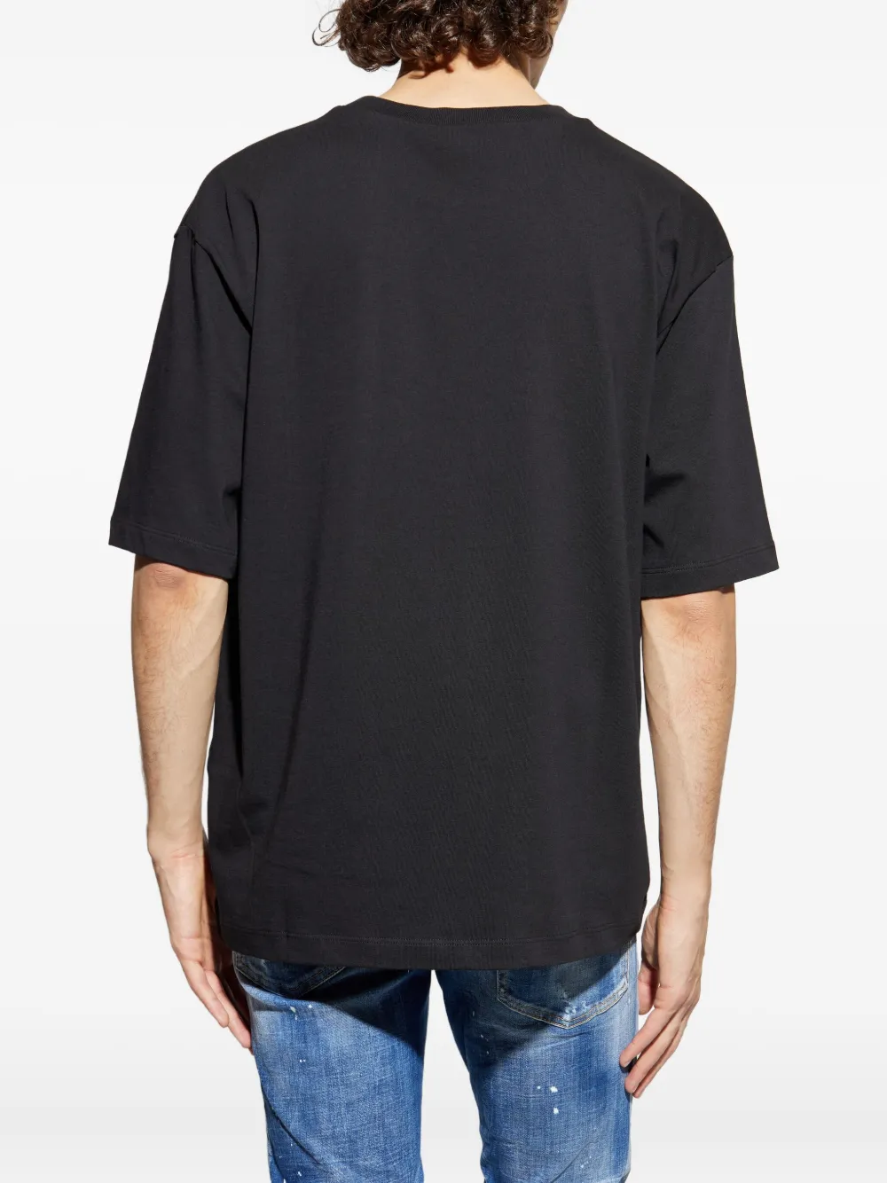 DSQUARED2 Icon T-shirt met geborduurd logo Zwart