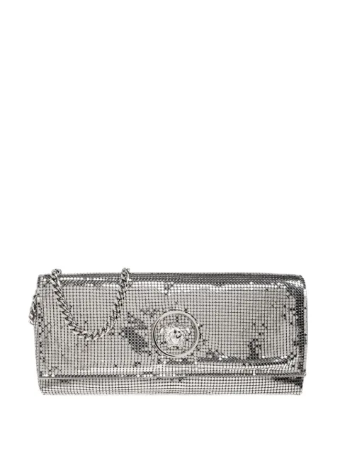 Versace La Medusa metal mesh clutch bag