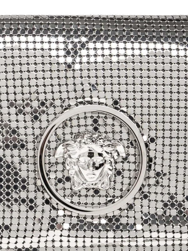 Versace ラ メドゥーサ メタルメッシュ クラッチバッグ | シルバー