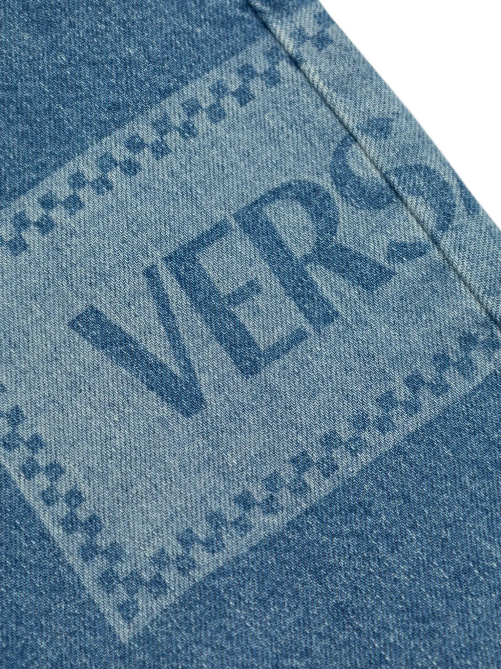 Versace Kids Elastische spijkerbroek Blauw