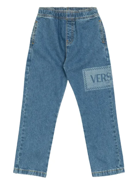 Versace Kids elasticated denim trousers