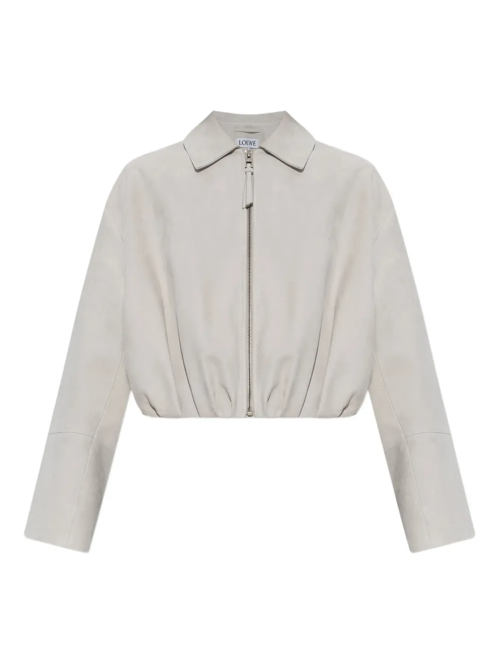 LOEWE Cropped jack met rits Grijs