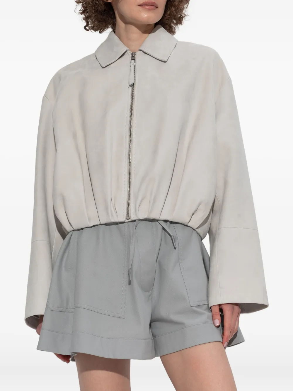 LOEWE Cropped jack met rits Grijs
