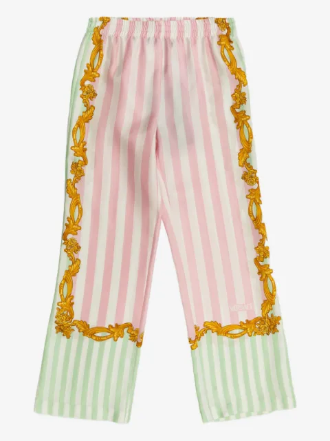 Versace Kids брюки Barocco в тонкую полоску