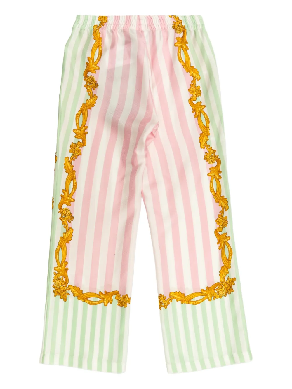 Versace Kids Barocco broek met krijtstreep Roze