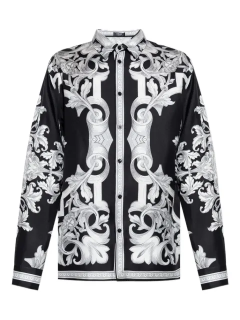 Versace Barocco-print silk shirt