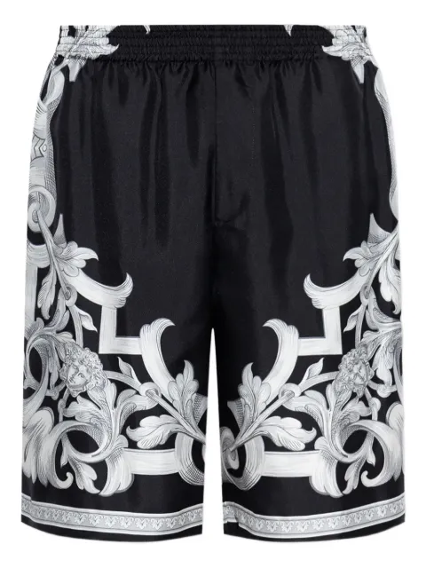 Versace Barocco-print silk shorts