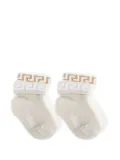 Versace Kids greek-pattern ankle socks (pack of four) - Grey
