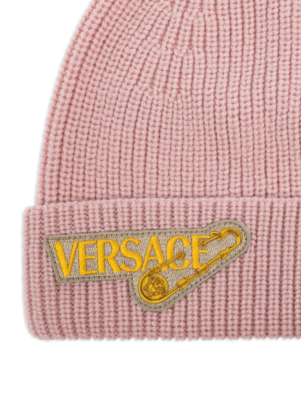 Versace Kids Geribbelde muts Roze