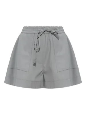 【LOEWE】ドローストリング レザー ショートパンツ LOEWE ウィメンズ ショートパンツ通販 - FARFETCH