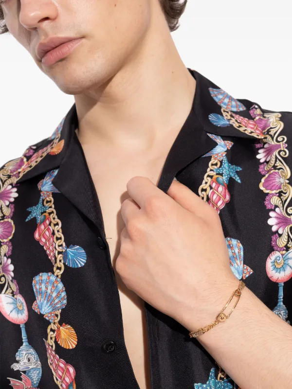 Versace Safety Pin Chain Bracelet | Gold | FARFETCH