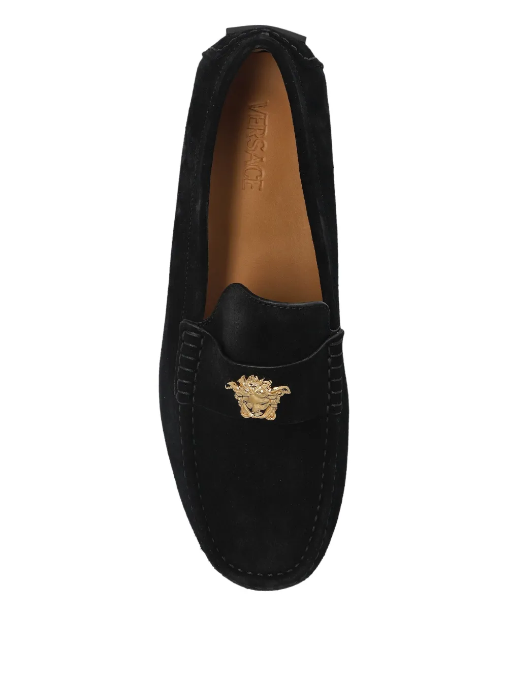 Versace Medusa-plaque loafers Black