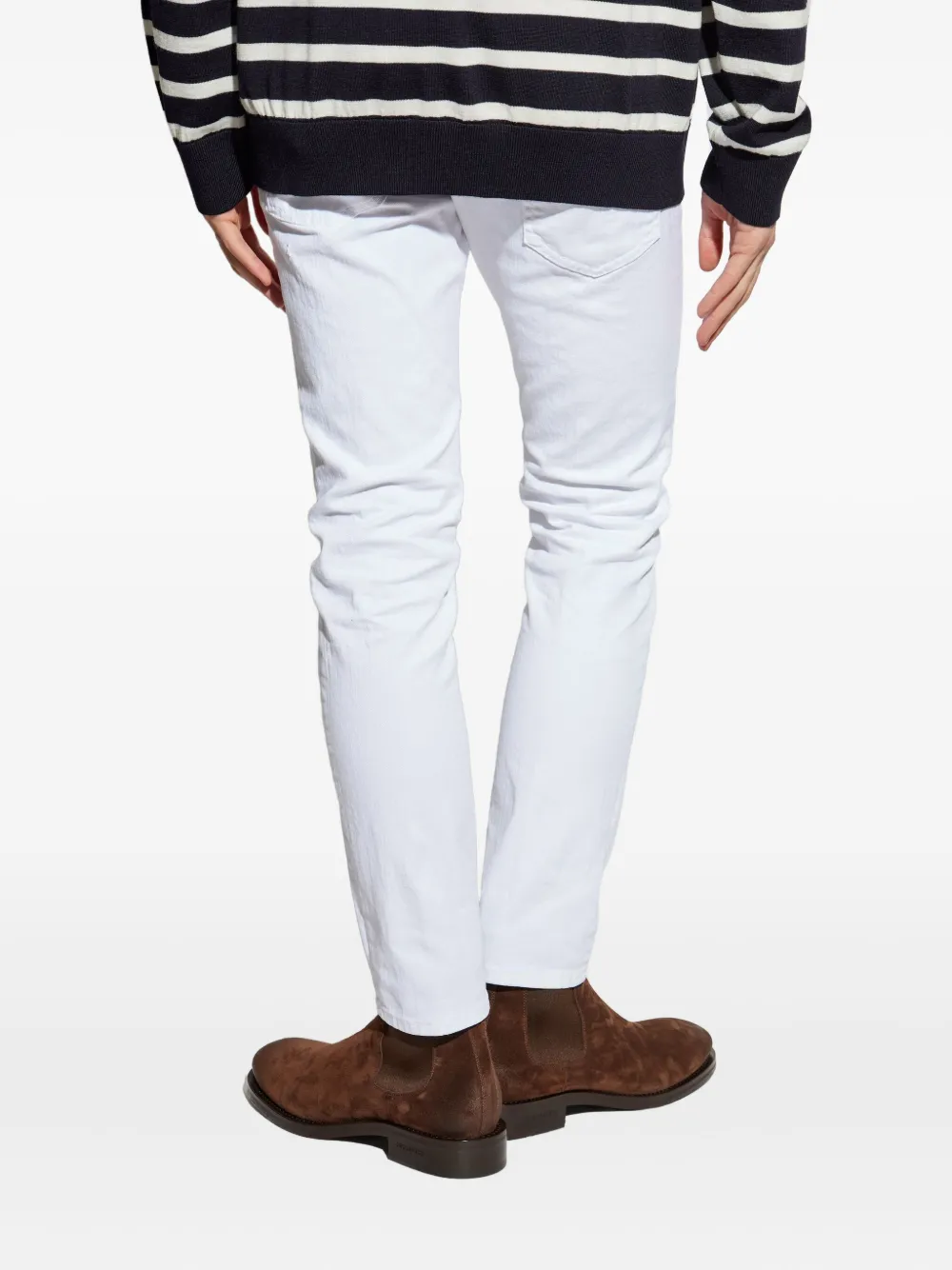 DSQUARED2 Katoenen broek met label Wit