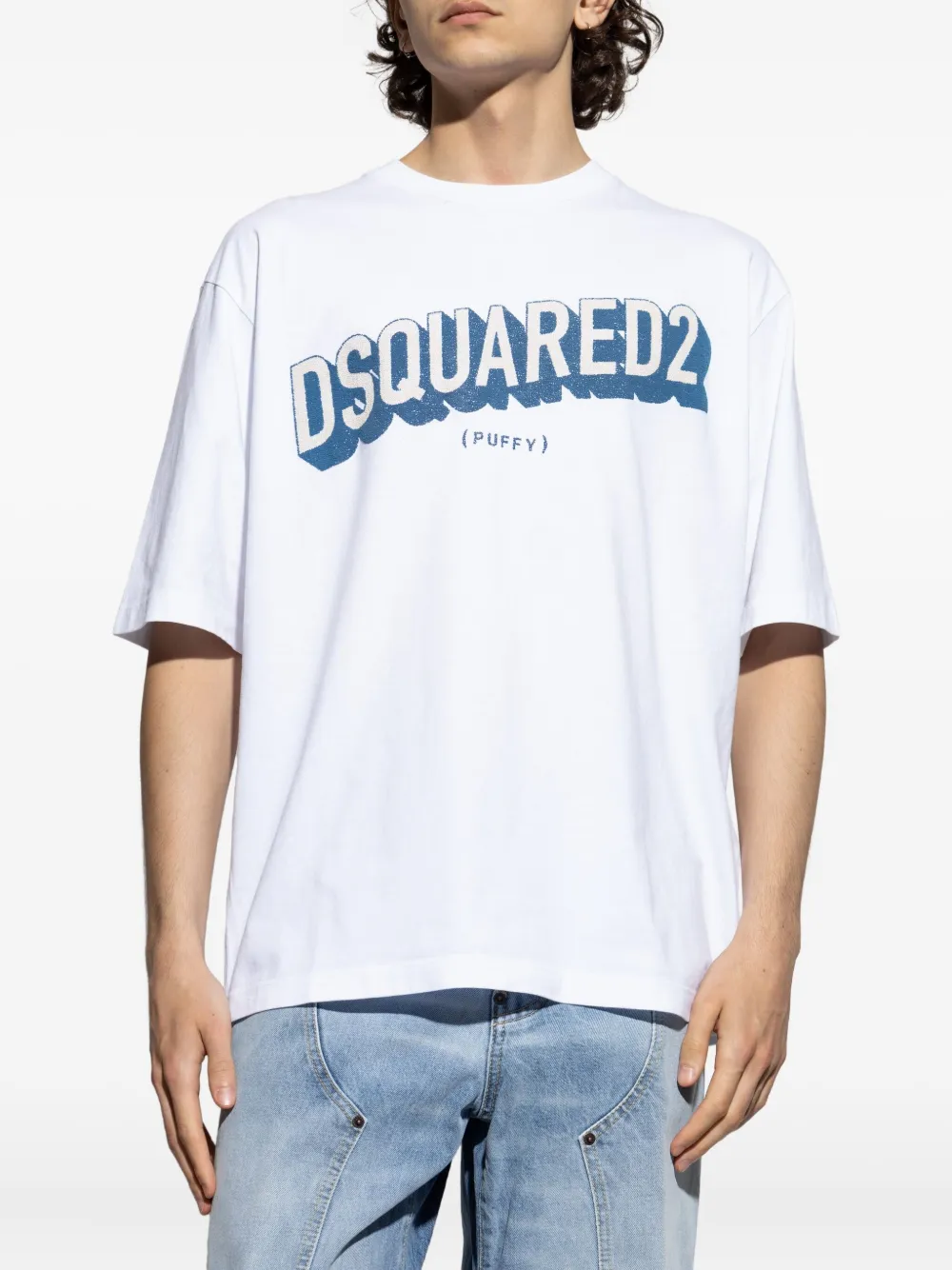 DSQUARED2 T-shirt met logoprint Wit
