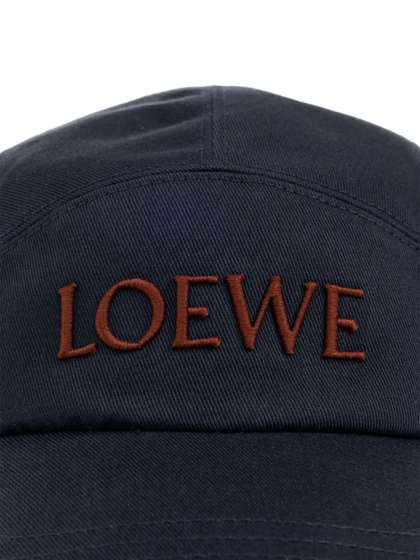 【新品完売】LOEWE パッチキャップ　ディープネイビー ロゴ入り LOEWE ロゴ キャップ | ブルー | FARFETCH JP