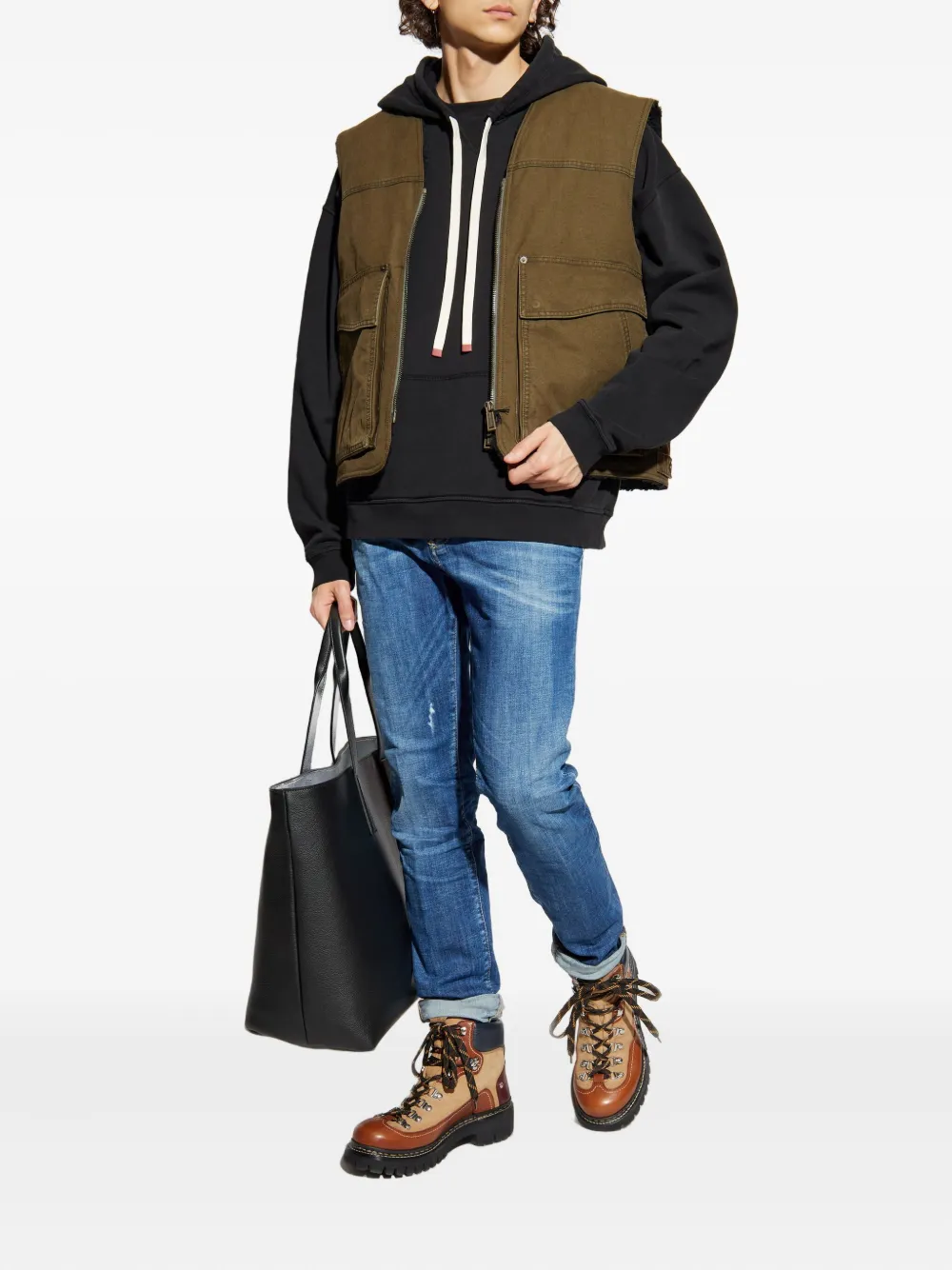 DSQUARED2 kangaroo-pocket drawstring hoodie | Hoodies | Image 2