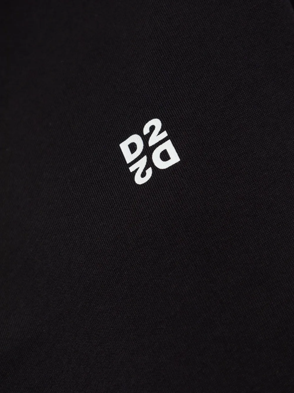 DSQUARED2 Twee T-shirts met logoprint Zwart