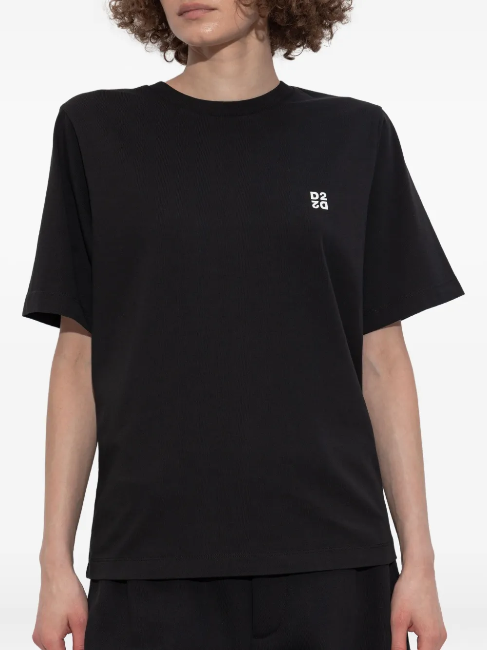 DSQUARED2 Twee T-shirts met logoprint Zwart