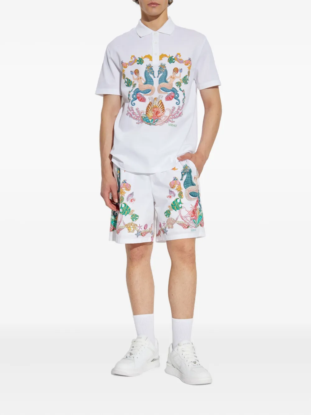 Versace playera tipo polo con estampado gráfico | Image 2