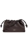 LOEWE medium Flamenco leather clutch bag - 0018 DARK BROWNIE