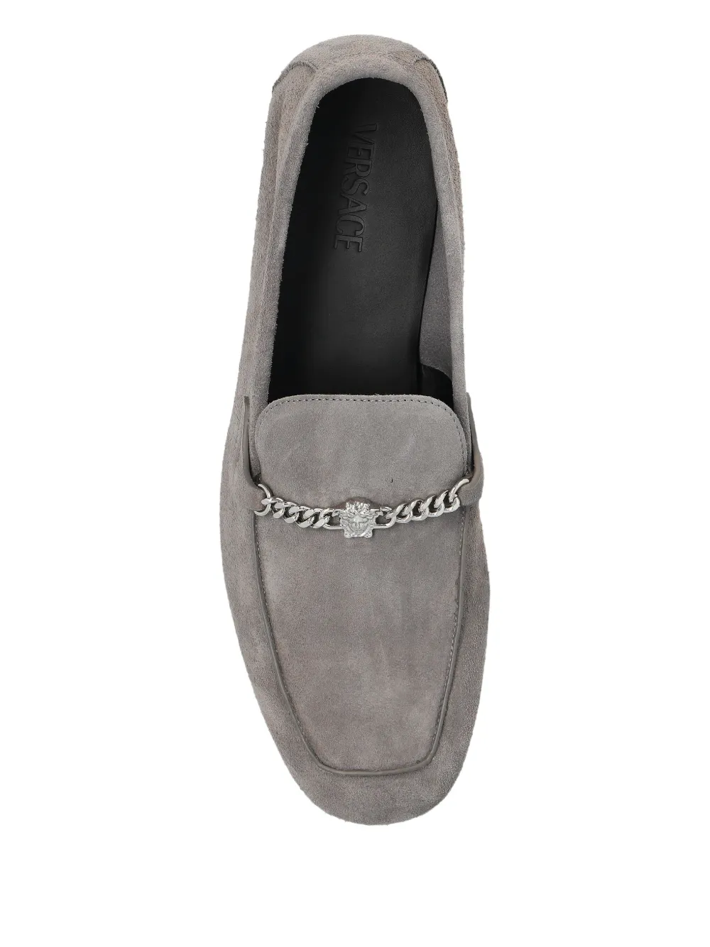 Versace Medusa suède loafers Grijs