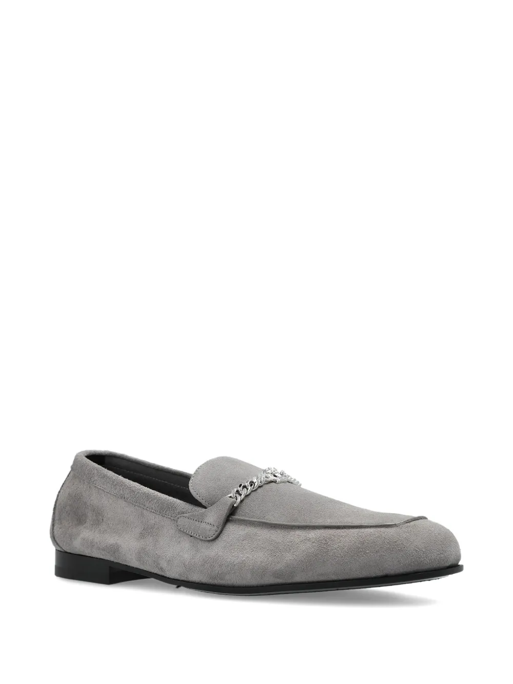 Versace Medusa suède loafers Grijs
