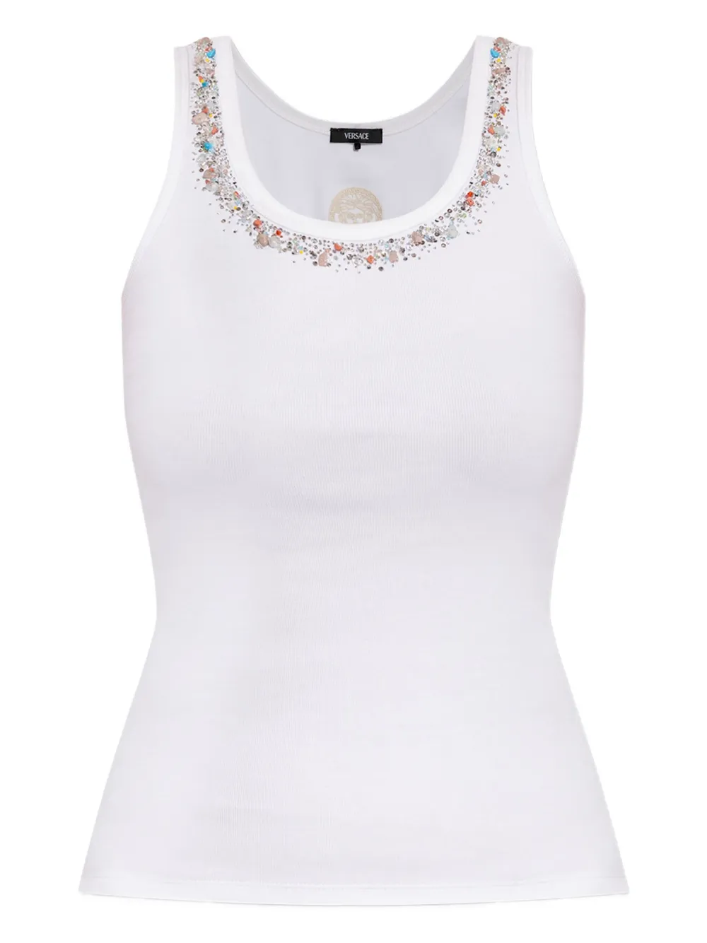 Versace Tanktop met borduurwerk Wit