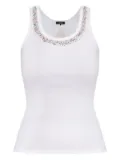 Versace embroidered tank top - White