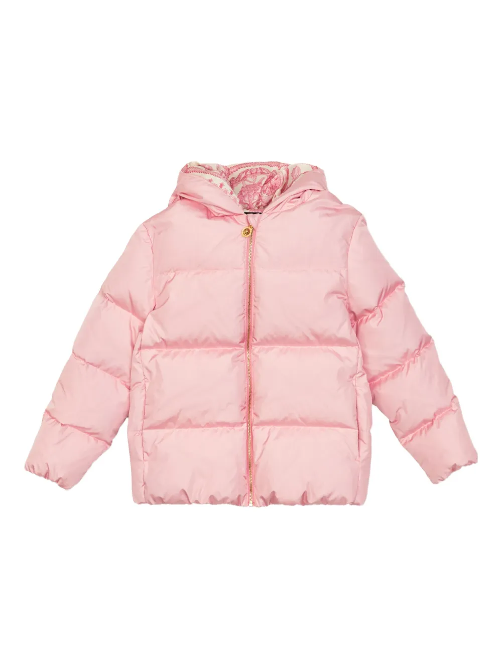 Versace Kids Donsjack met capuchon Roze