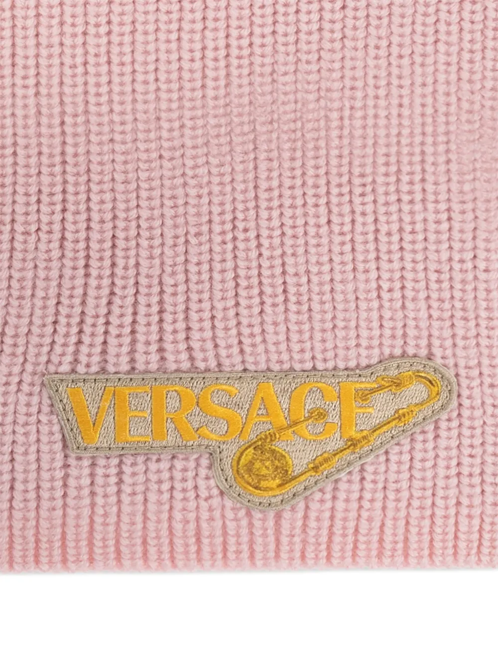 Versace Kids Ribgebreide sjaal Roze