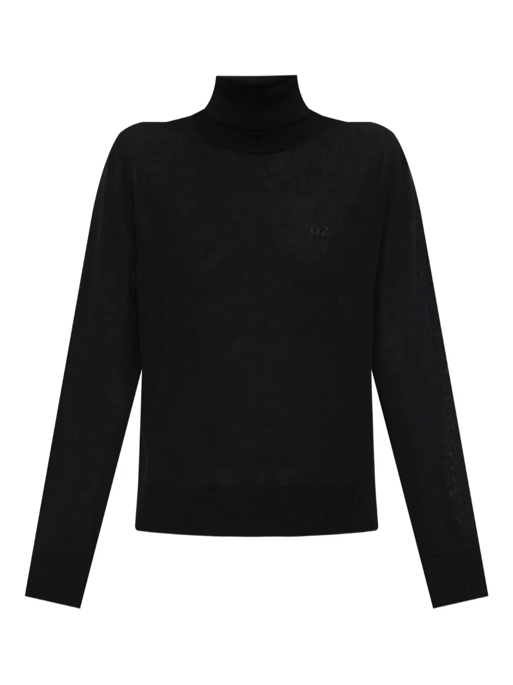 DSQUARED2 logo-embroidered turtleneck jumper | Black | Image 1