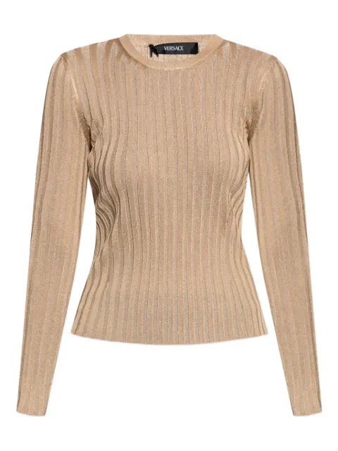 Versace ribbed long-sleeve top