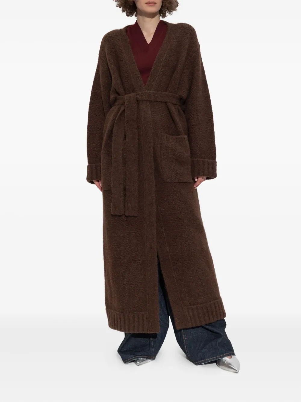DSQUARED2 belted cardi-coat Bruin