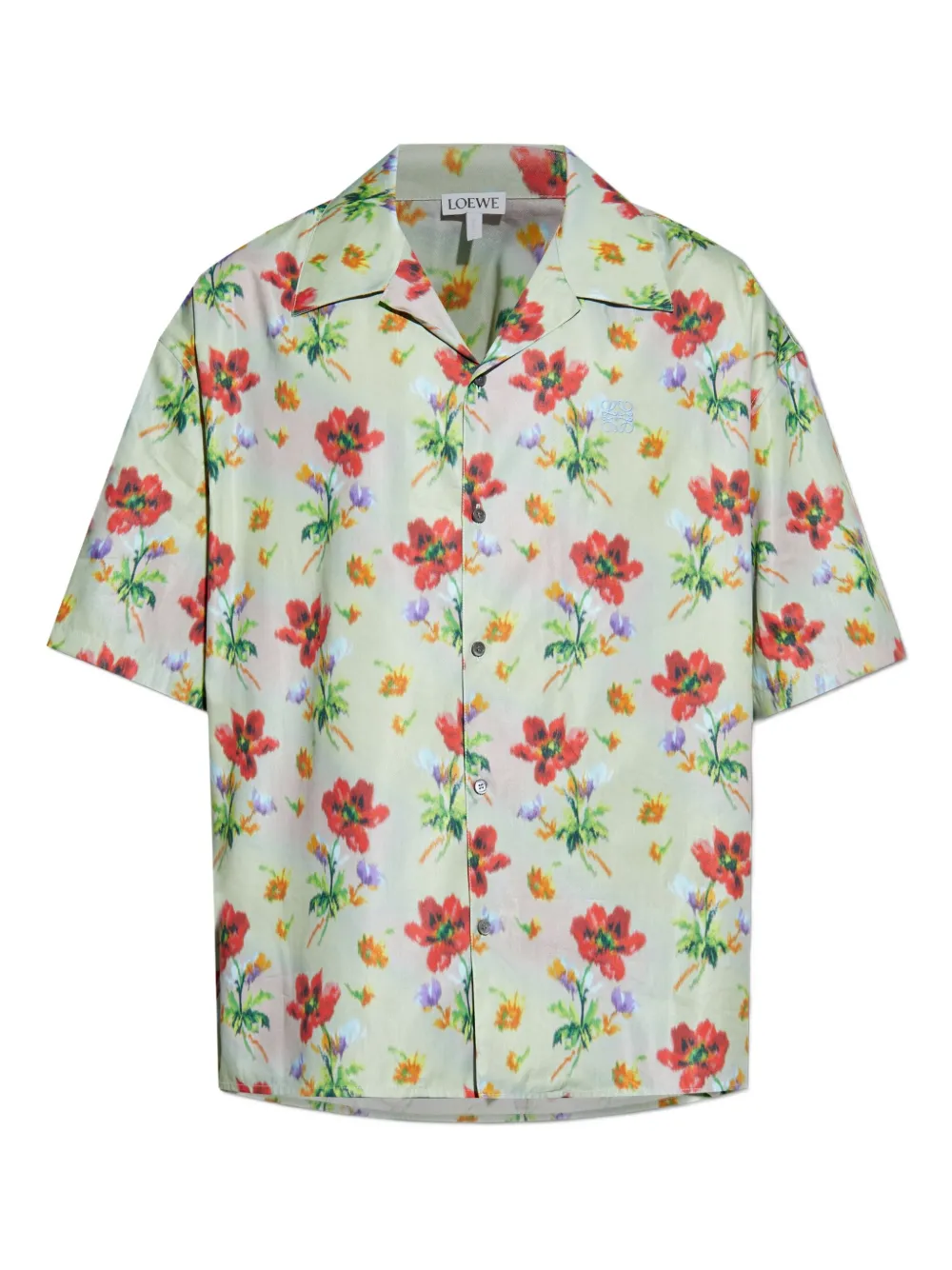LOEWE Overhemd met bloemenprint Groen