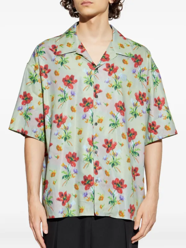 LOEWE floral-print short-sleeve Shirt | Green | FARFETCH