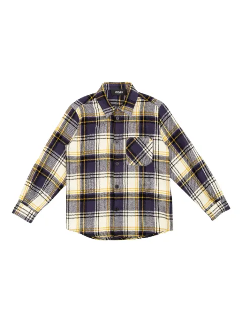 Versace Kids قميص كاروهات