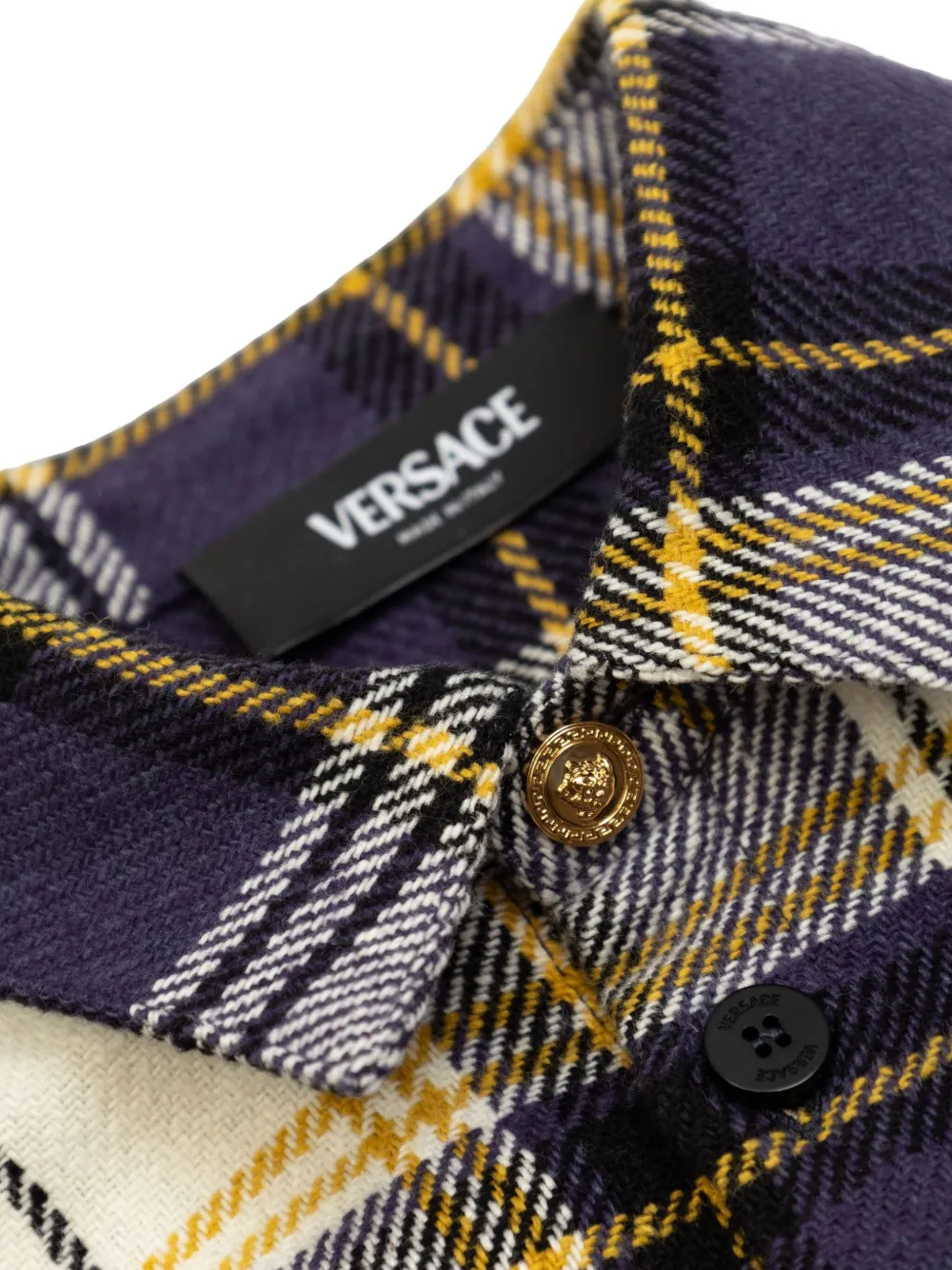 Versace Kids Geruit shirt Grijs