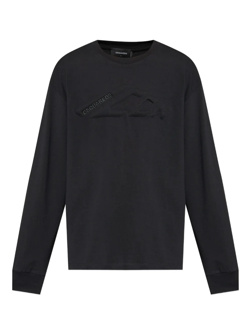 DSQUARED2 logo-embellished long-sleeve T-shirt Zwart
