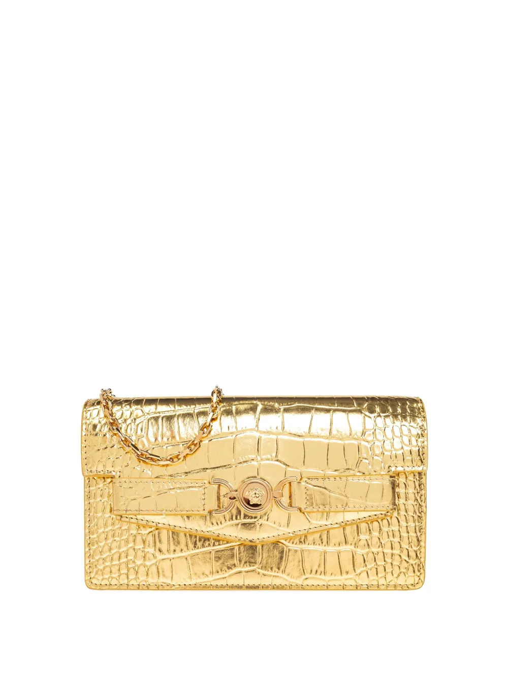Versace Medusa '95 crocodile-effect clutch bag Goud