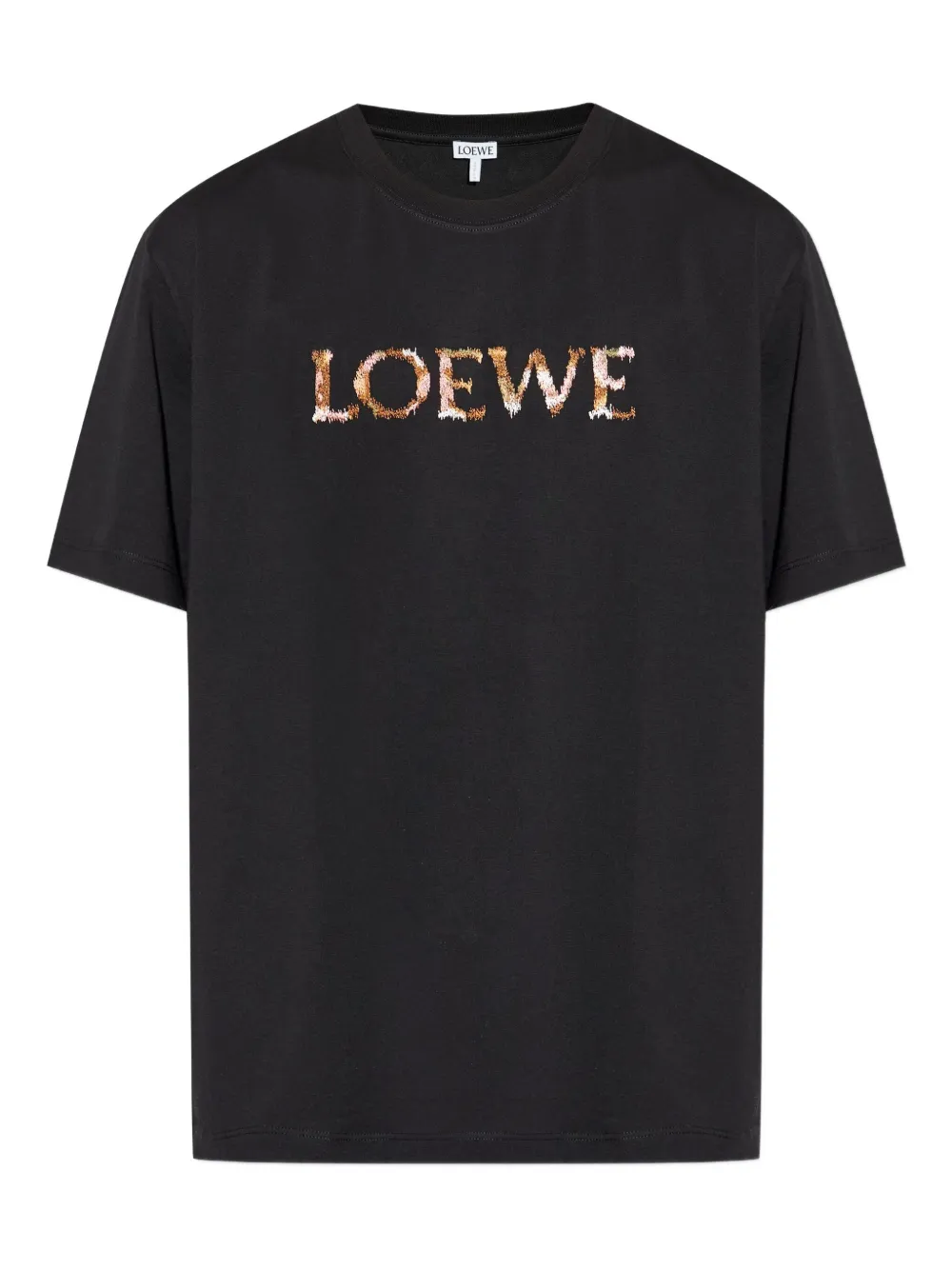 LOEWE T-shirt met geborduurd logo Zwart