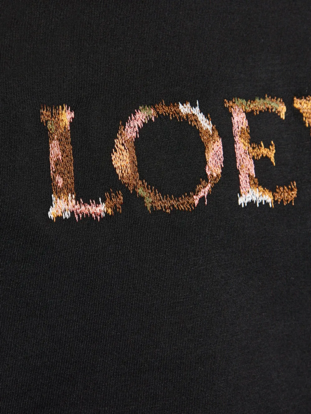 LOEWE T-shirt met geborduurd logo Zwart