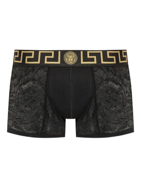 Versace بوكسر دانتيل بخصر 'غريكا'