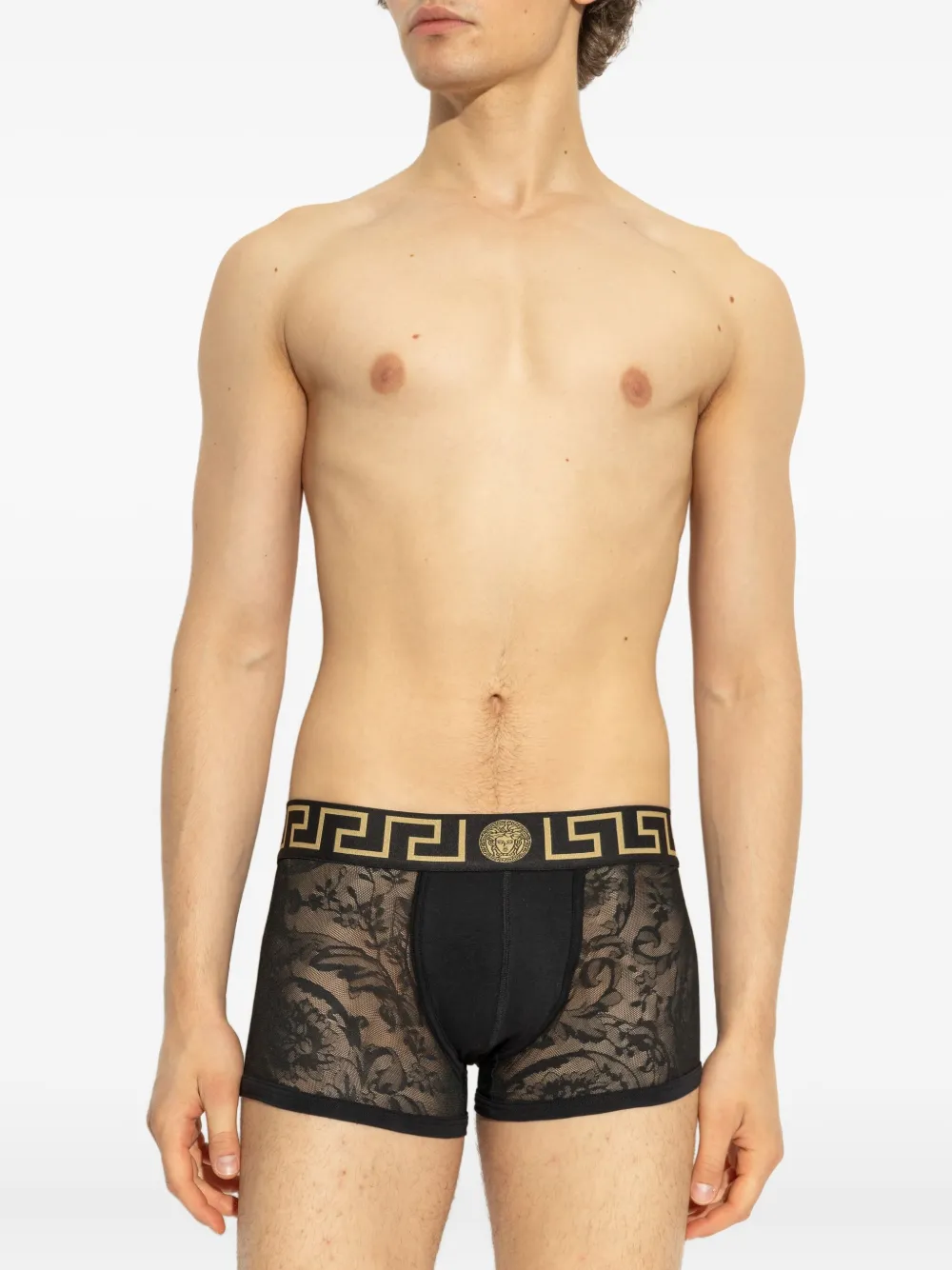 Versace Grecca-waistband lace boxers | Image 2